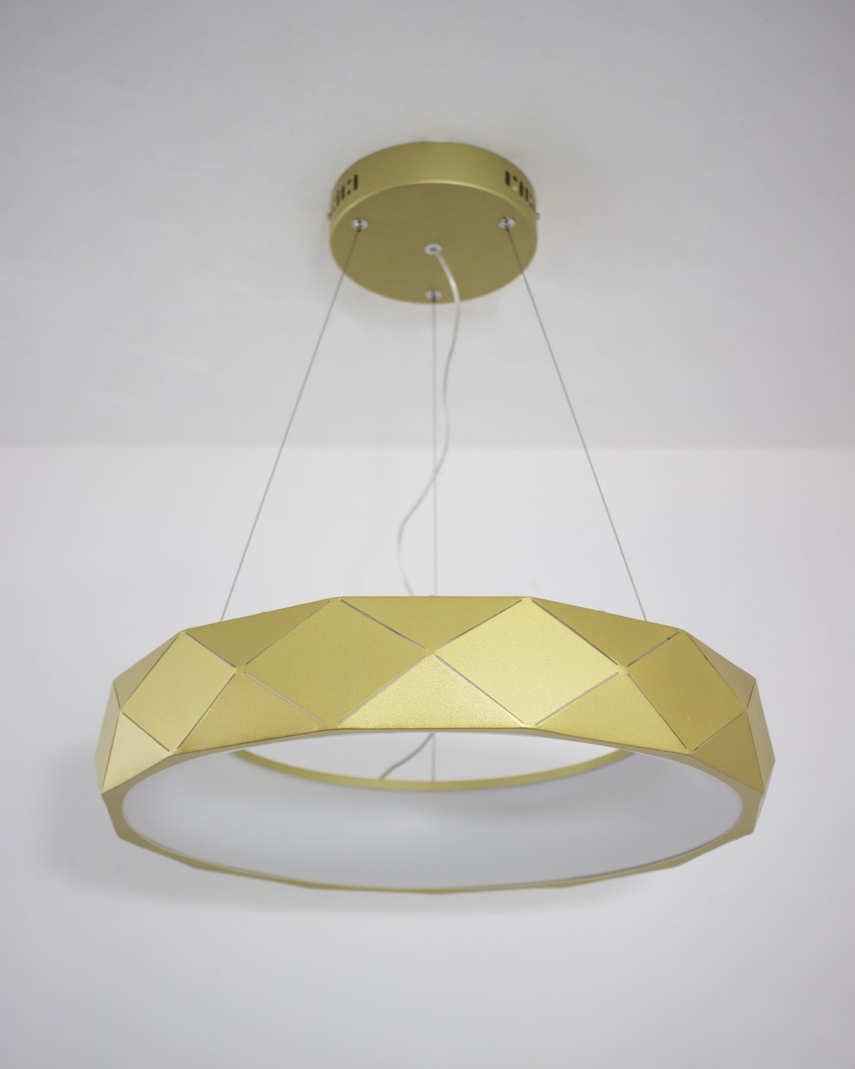 Lustre Pendente Otto Arco Anel Dourado Led K Zr Starlux