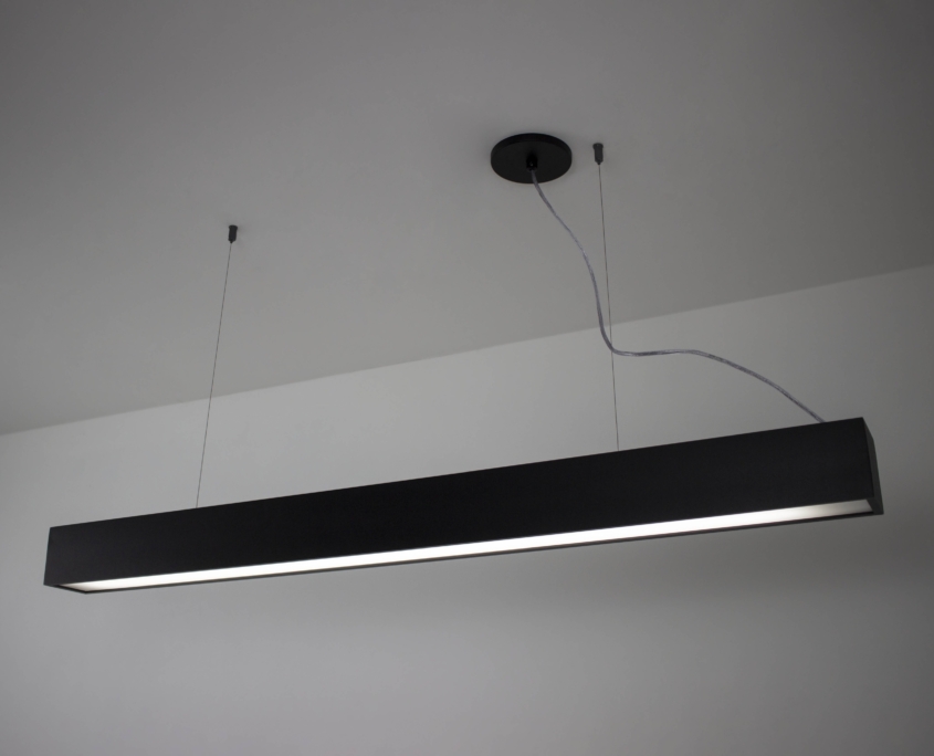 Lustre Pendente Office Slim Preto L Mpada Tubular Cm Iluminamundo