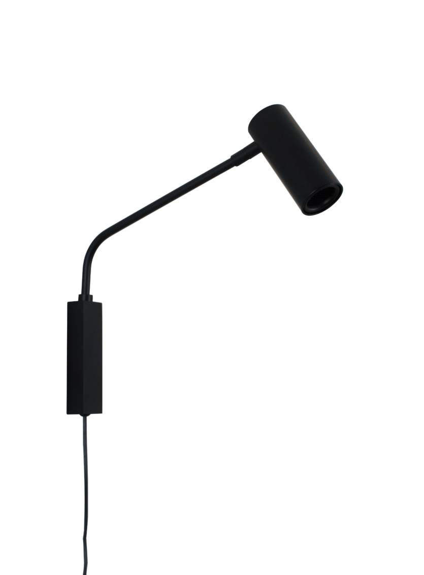 Lustre Arandela Alt Tubo Cilindro Com Rabicho Articulada Preto 1166/1 Spotline
