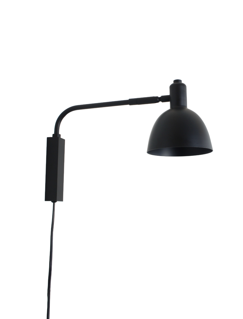 Lustre Arandela Novel com Rabicho Cone Retro Articulada Preto 1157/1 Spotline