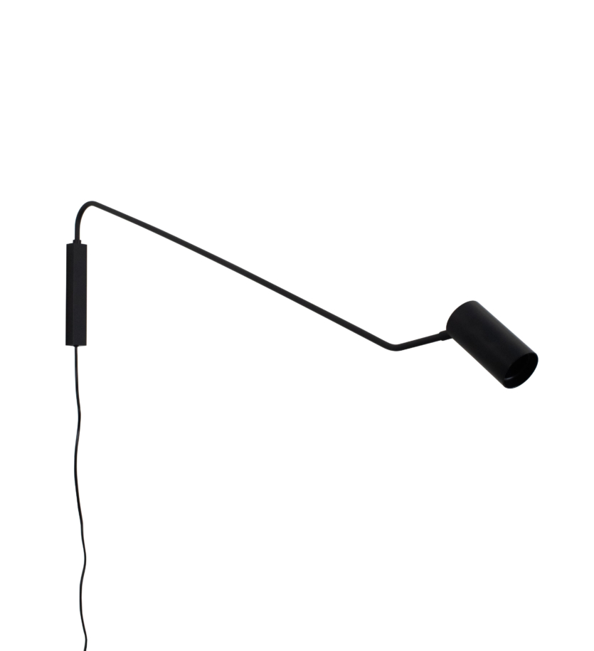 Lustre Arandela Poli com Rabicho Tubo Cilindro Articulada Preto 1164/1 Spotline