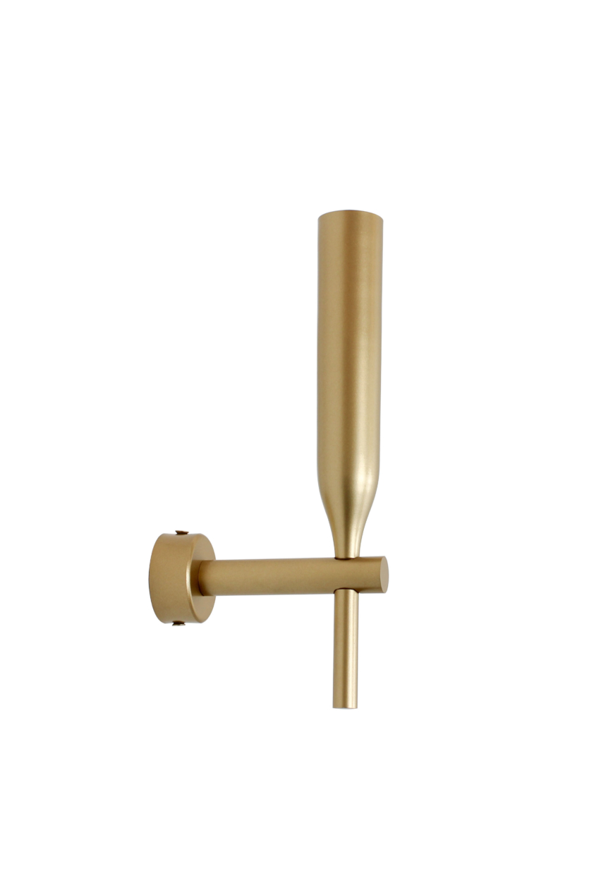 Lustre Arandela Argand Tubo Industrial Dourada 742