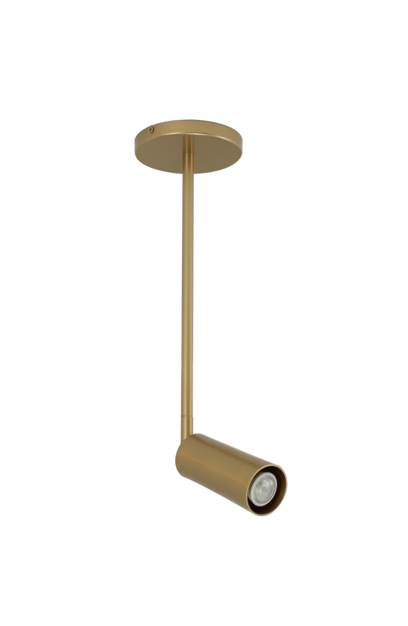 Lustre Pendente Spot Tubo Articulado Dourado Fosco 745