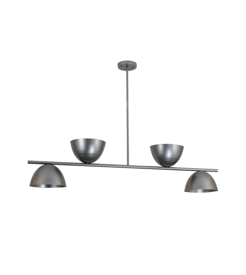 Lustre Pendente Versa Retangular Industrial 1,20cm Cinza 632
