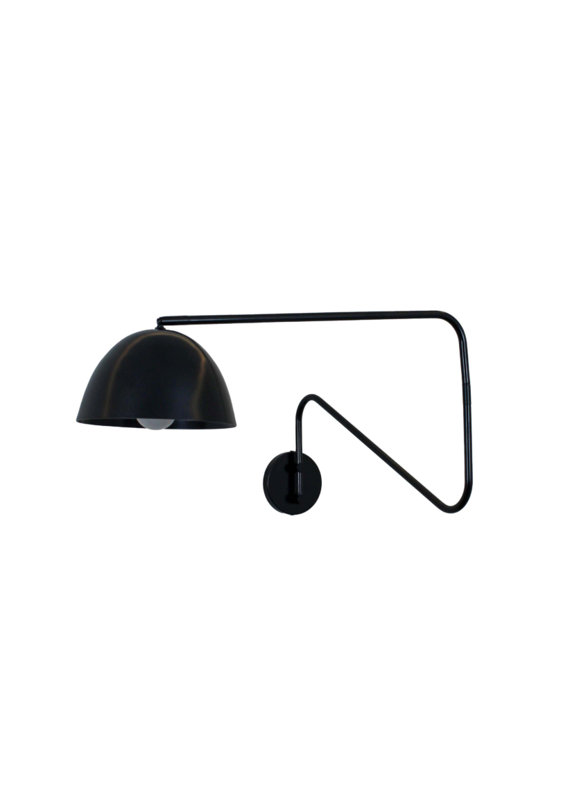 Lustre Arandela Versa Cúpula Articulada Industrial Preto 756