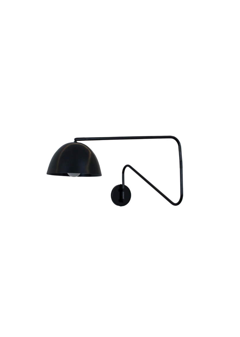Lustre Arandela Versa Cúpula Articulada Industrial Preto 756