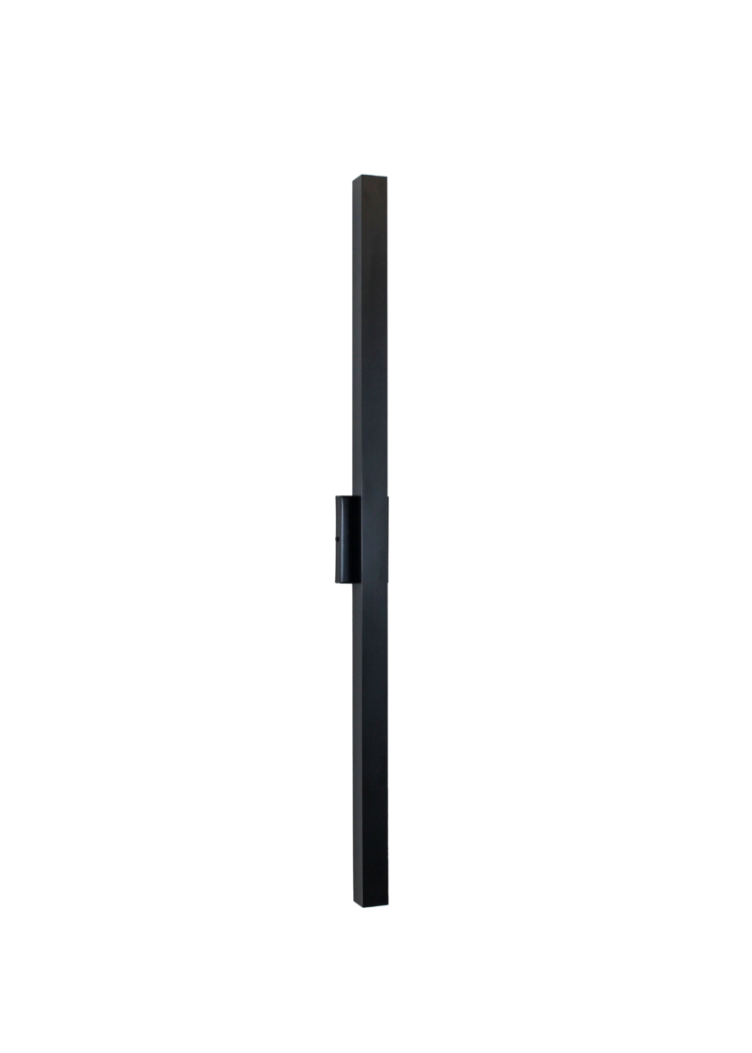Lustre Arandela Tubo Quadrado Linear Fit Slim 100cm Preto 754