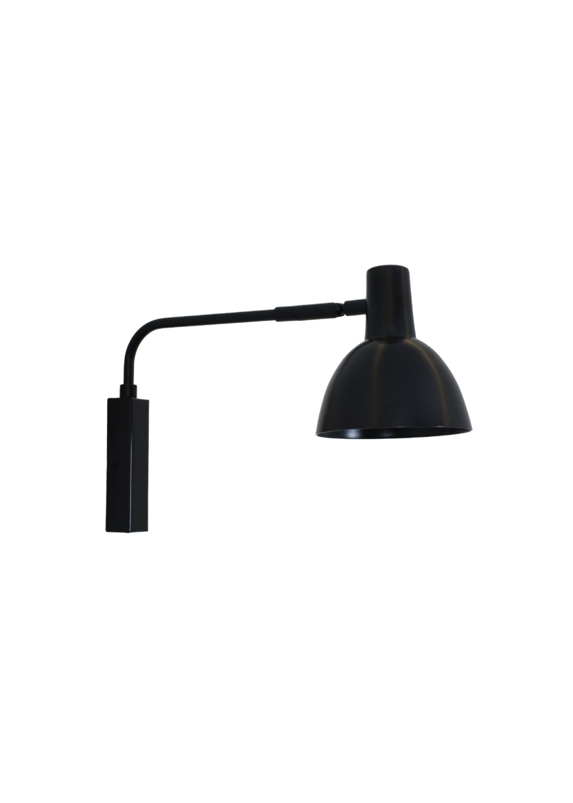 Lustre Arandela Articulada Ligação Direta Cone Retro Preto 758
