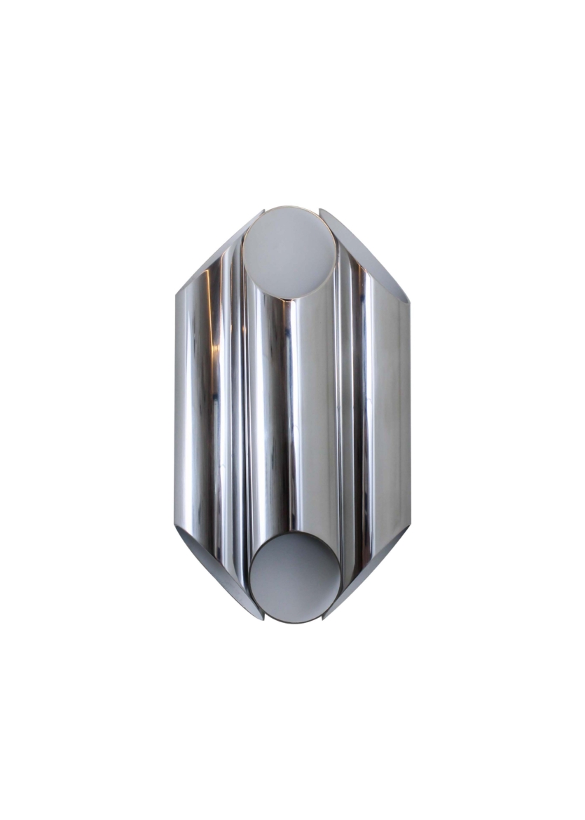 Lustre Arandela Tubo Tubular Cilindro 35cm Cromado 760