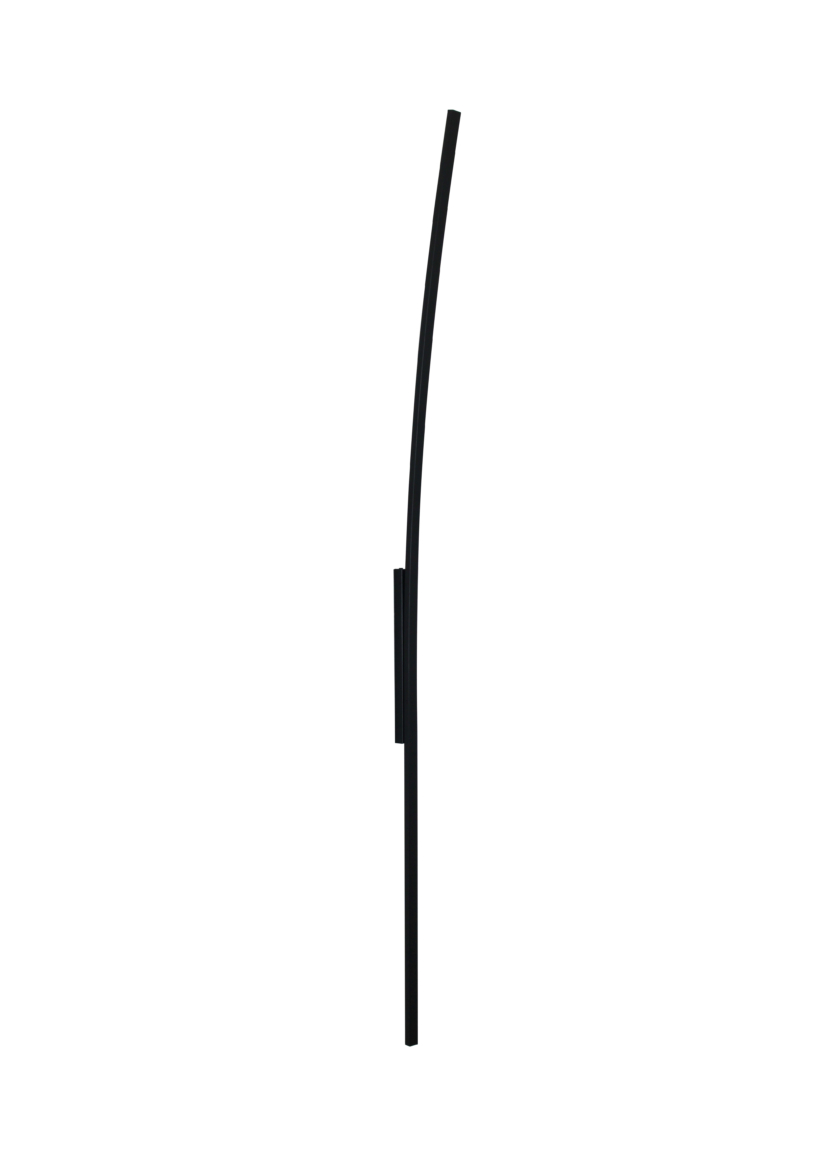 Lustre Arandela Aquino Curva Slim Fit 1,60 metro Led 3000K Preto 759