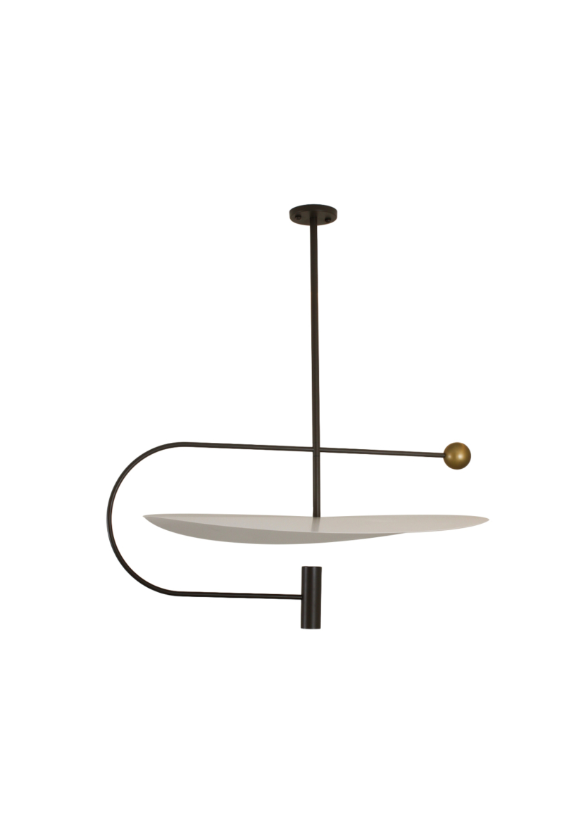 Lustre Pendente Nordico Disco Rebatedor de Luz 95cm 783