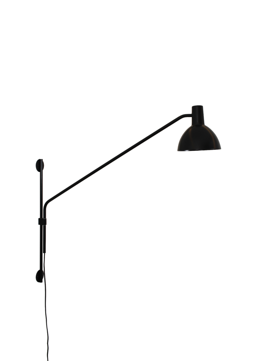 Lustre Arandela Coluna Cone Retro Articulada Preto 812